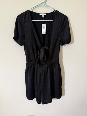 American Eagle Black Tie Romper